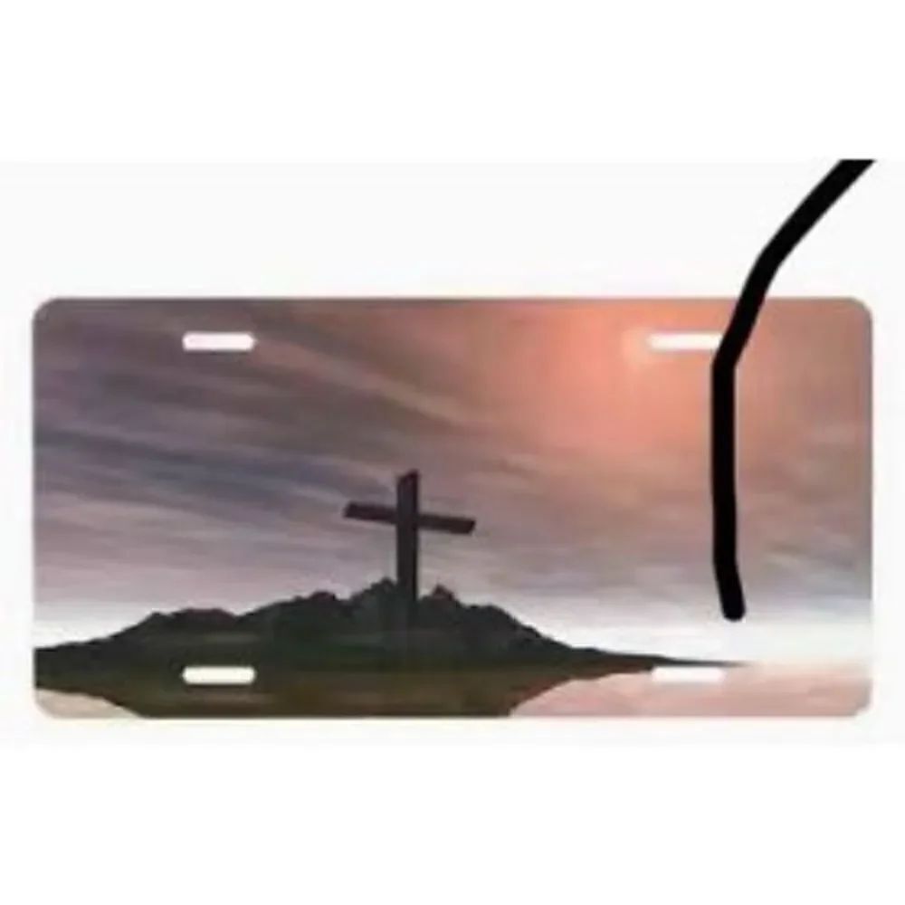 Cross Car Tag Faith Sunset NIP - Picture 2 of 2